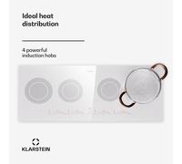 Induction Hob 90 cm Hot Plate Electric Cooker 4 Zones 7200 W Touch Control White