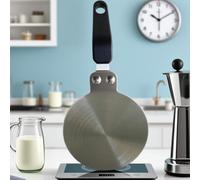 Induction Hob Converter Plate, Stainless Steel Heat Induction Plate, induction adapter plate with Hear Insulation Handle For Moka Pot, Coffee Pot, Pans (13cm)