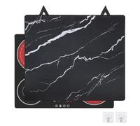 Induction Hob Cover 62x53cm, Electric Stove Protector Mat, Fireproof and Waterproof Heat-Resistant Prevents Scratches Ceramic Glass Cooktop Cover, Multifunctional Silicone Cooker Mats (B)