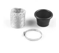 Induction Intake Pipe Hose 1pcs Universal Car Front Bumper Admission Air Turbo Air Intake Pipe Kit ABS Turbine Inlet Kit Pipe Air Funnel Carbon Fiber Look(Round)