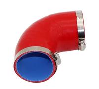 Induction Intake Pipe Hose Car Intercooler Turbo Intake Pipe Coupler Red Multi Size Universal Silicone Tubing Hose 90 Degrees Connector(57MM)