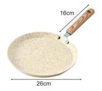 Induction Pancake Pan 10in for Stovetop Oven(10寸) | Lightweight aluminum body, magnetized base, induction compatible, fast heat up, for beige finish