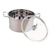 Induction-Safe Stainless Steel Stock Pot with Lid - Perfect for Soups, Stews Casseroles - Sturdy Safe Cool Grip Handles Frying Pan