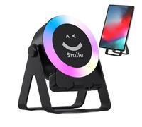 Induction Speaker, Colorful RGB Speakers, 4.29x3.5x5.2 Inch 4 in 1 Portable Wireless Audio Player & cordless Design, Digital Color Light for Conference Room, Venue Planners, Interior Designers, Travel