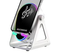 Induction Speaker For Mobile,180 Degree Rotation Stereo Sound Induction With Light | With Charger Wireless Speaker - For Teens Girls Boys Women Adults Christmas Birthday Men