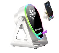 Induction Speaker For Phone, 180 Degree Rotation With Luminous Stereo Amplifier - With Wireless Speaker Charger | For Birthday And Christmas Men Teens Boys F