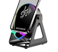 Induction Speaker Light, 180 Degree Rotation Amplifier, Portable Wireless Outdoor Speaker with Charger, Compact Sound System with LED Illumination, Durabled ABS Build Easy Use