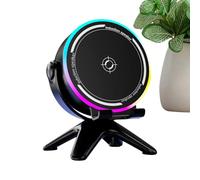 Induction Speaker, Portable Wireless RGB Music Speaker with Stand and Card Slot, 5 W USB Powered Induction Speaker, Colourful LED Light Speaker, for Home, Bedroom