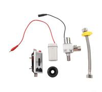 Induction Urinal Automatic Flush Valve Sensor Operated Intelligent Water Saving Adjustable Microcomputer-Controlled Touchless Hygienic DC Powered Metal Silver Commercial Restroom Facility(B)