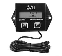 Inductive Tachometer And Digital Hour Counter For Small Engines - RPM Gauge With Maintenance Timer For Lawn Mower, Chainsaw, Generator, Dirt Bike, Outboard Motor