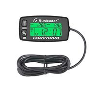 Inductive Tachometer Gauge Alert RPM Engine Hour Meter Boat Maintenance Reminder Backlit Digital Resettable Tacho hour meters for Motorcycle Marine Glider ATV Snow Blower Lawn Mower