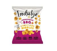 Indulge - Crunchy Corn Nibbles - Smokehouse BBQ Flavour - Gluten Free, Low Salt, Low Fat, Nut Free, Vegan - 20g x 24 bags