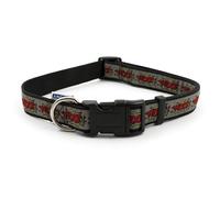 Indulgence Nylon Adjustable Collar Grey Woof 45-70cm Sz 5-9