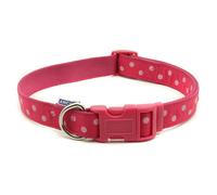 Indulgence Nylon Adjustable Collar Vintage Polka Raspberry & Pink 45-70cm Sz 5-9