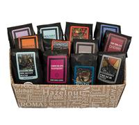 Indulgent Coffee Selection Gift Box | 100% Specialty Arabica Coffee | 12 Flavored 1.75oz Try-Me-Size one pot coffee samplers