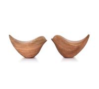 Indus Lifespace Acacia Wood Bird Statues Set Home Décor Bird Sculpture for Living Room, Bathroom, Office Modern Style Birds Decorative Ornaments (11.43cm x 5.08cm x 6.35cm)