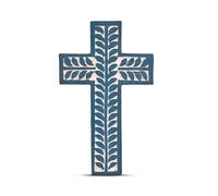 Indus Lifespace Cross Mango Wood Family Cross Décor Religious, Spiritual,Spiritual Jesus Art Sculpture (25.4cm x 15.24cm x 1.90cm)