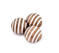 Indus Lifespace Decorative Balls Mango Wood for Centerpiece or Individual Use Ideal for Use in Living, Dining Room, Coffee Table (7.62cm x 7.62cm x 7.62cm), (Set of 3)