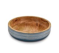 Indus Lifespace Decorative Bowls Mango Wood for Home Décor Unique Table Centerpieces for Farmhouse Rustic Style (25.4cm x 25.4cm x 6.35cm)