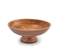 Indus Lifespace Salad Bowl Mango Wood Perfect for Salad, Vegetables Salad Bowl & Decorative Cute Bowls for Dips, Sauce, Ice-Cream (30.48cm x 30.48cm x 12.06cm)