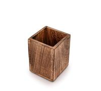 Indus Lifespace Utensil Crocks Mago Wood Utensil Holder for Kitchen Decorative Kitchenware Organizer Crock Stand Storage for Cutlery, Silverware, Spoons, Spatulas (4" x 4" x 5")