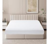 INDUS TEXTILES 2 x 4FT Small Double Fitted Sheet 100% Egyptian Cotton 400 Thread Count Deep Pocket 30cm Hotel Quality Sateen Weave Long Staple fitted sheet