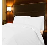 Indus Textiles Duvet Cover Sets 100% Egyptian Cotton 400 Thread Count Hotel Bedding - White - Super King
