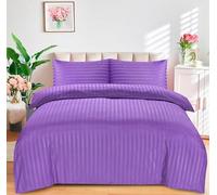 Indus Textiles Microfiber Satin Duvet Cover Set Anti Wrinkle Breathable soft and luxury feel, Super King-Purple (Purple-Super King)