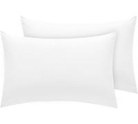 INDUS TEXTILES Pillow Cases 2 pack 800 Thread Count 100% Egyptian Cotton Hotel Quality Soft Sateen white pillowcases 2 pack -2 x Housewife Pillow Cases (50 x 75cm)