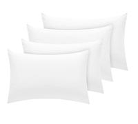 Indus Textiles Pillow Cases 4 pack 400 Thread Count 100% Egyptian Cotton Hotel Quality Soft Sateen white pillowcases 4 pack -4 x Housewife Pillow Cases (50 x 75cm)