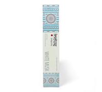 Indus Treasures White Musk Incense Sticks, Traditional Form, Pure Incense Material, Calming Aroma, 23cm Length