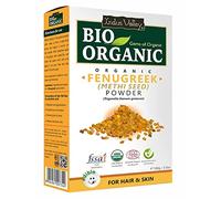 Indus Valley Fenugreek Powder Organic 100% Pure 100g (1 Pack) - Cosmetic Grade - For External Use Only.