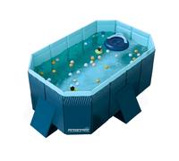 INDUSTEX Foldable Swimming Pool for Kids 348L PVC Garden Paddling Pool Portable