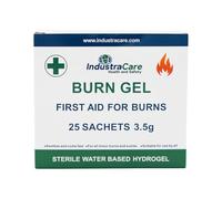IndustraCare 25 Pack Sterile Compact 3.5g Burns/Scalds/Sunburn Sachet Blots Emergency First Aid Gel Rapid Treatment, Soothes & Cools