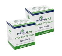 IndustraCare Premium Sterile Saline First Aid Eye Wash 20ml Pods - Box of 50