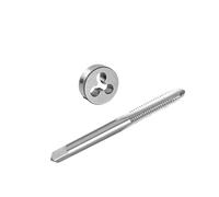 IndusTradCorp M2X0.25, M2X0.4, M2.5X0.35, M2.5X0.45 Tap And Die Set Right Hand, HSS Machine Thread Tap & Round Die(M2.5X0.35)