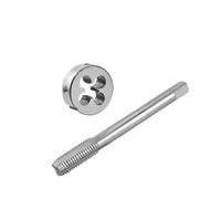 IndusTradCorp M9X0.5, M9X0.75, M9X1, M9X1.25, M9.5 X 0.75 Tap And Die Set Right Hand, HSS Machine Thread Tap & Round Die(M9X1)