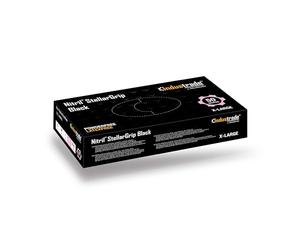 Industrade by Meditrade NITRIL StellarGrip Black Nitrile Industrial Gloves - Diamond Texture for Enhanced Grip - Powder & Latex Free Disposable Gloves - 6.5g Thickness - X-Large - 50pcs