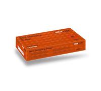 Industrade by Meditrade NITRIL Stellargrip Orange Nitrile Industrial Gloves - Diamond Texture for Enhanced Grip - Powder & Latex Free Disposable Gloves - 8.5g Thickness - Small - 50pcs