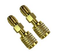 Industrial 1/4inch External/Internal Thread 32 R454ABC Refrigerants Brass Adapter Corrosions Resistant Construction Tank Steel Adapter