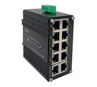 Industrial 10 Port Ethernet Switch 10-Port 10/100/1000BASE-T RJ45 with auto-MDI/MDI-X Function 10/100Mbps Half/Full Duplex and 1000Mbps Full Duplex 12~48V DC Wide Range Power Input