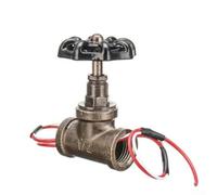 Industrial 12 Inch Wired Shutoff Valve Light Switch for Vintage Steampunk Table Lamps Featuring 1/2 Inch Valve and Iron Material Compatible with Common Lighting Loads (Black)