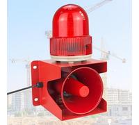 Industrial Alarm Siren 120dB Loud Horn, Indoor and Outdoor Rotating Beacon Light for Factories, Terminals, Security Home Use