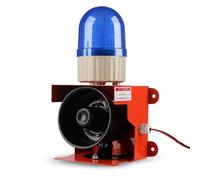 Industrial Alarm Siren with LED Strobe Light, 120dB Loud Security Warning for Factories, Terminals, and Home Safety, IP55 Waterproof