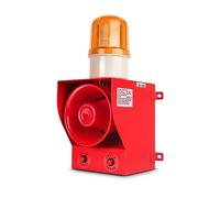 Industrial Alarm with 130 Decibel Tweeter, 12 Built-in Voices, Adjustable Volume and Tone, USB Voice Change for Enhanced Security
