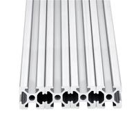 Industrial Alloy Rail Silver/Black 2020 T-Slot Aluminum Extrusion Profiles, Anodized Linear Rails for 3D Printer Parts 4pcs(Silver,650mm)