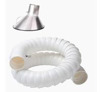 Industrial Articulated Hose 2 3 4 6 8 Inch, Plastic Flexible Air Extractor Duct Collector Arm with Hood for Laboratory and Shop(WhiteL 2m/6.5ft,Id 16cm(6.3In))