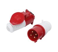 Industrial Aviation Waterproof Connector Socket 3-pin 4-pin 5-Hole Power 16A/32A Surface Mount/recessed Mount(IndustrialPlug-32A-4core)