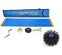 Industrial Bailey Universal 30ft Chimney Brush Sweep Sweeping Drain Rod Set Kit With Rotating Handle