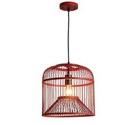 Industrial Bamboo Woven Pendant Lighting, Birdcage Design Chandelier Lantern Wooden Hanging Light Ceiling Lighting Fixture Japanese Handmade Restaurant Living Room Tea Room
